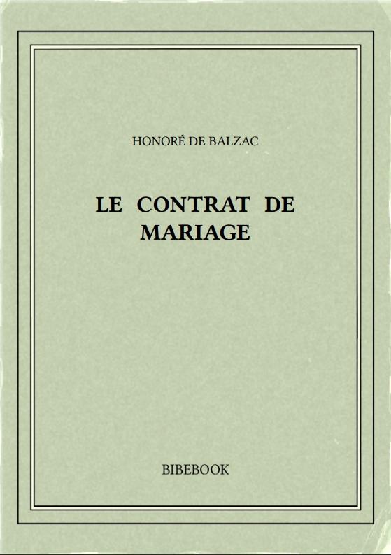 LE CONTRAT DE MARIAGE