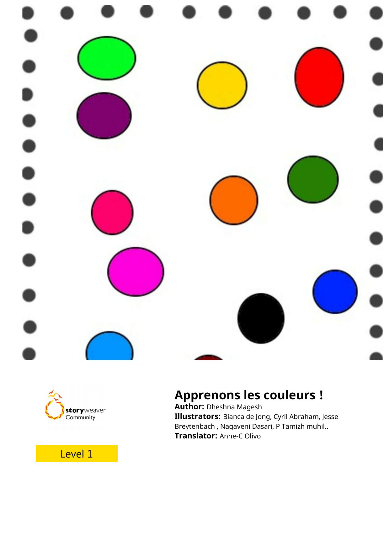  Apprenons les couleurs !