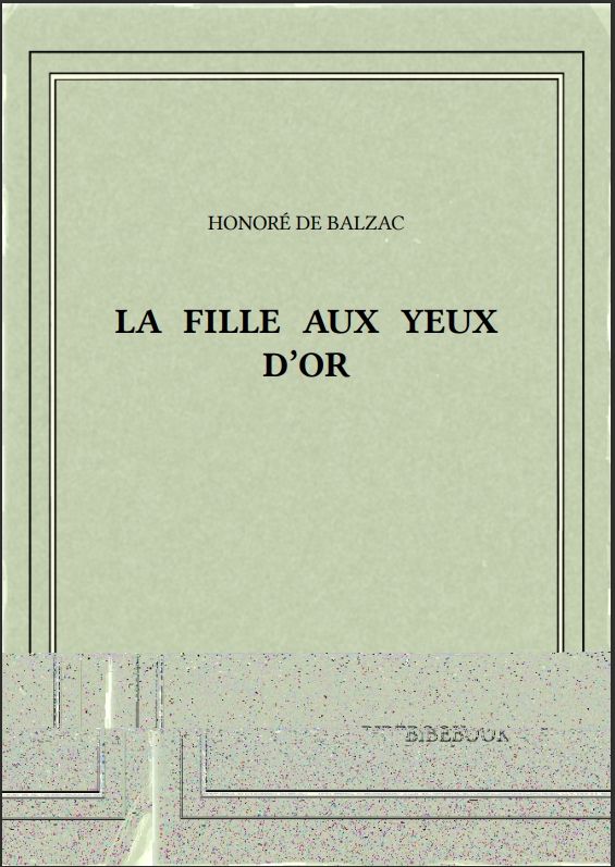 LA FILLE AUX YEUX D’OR