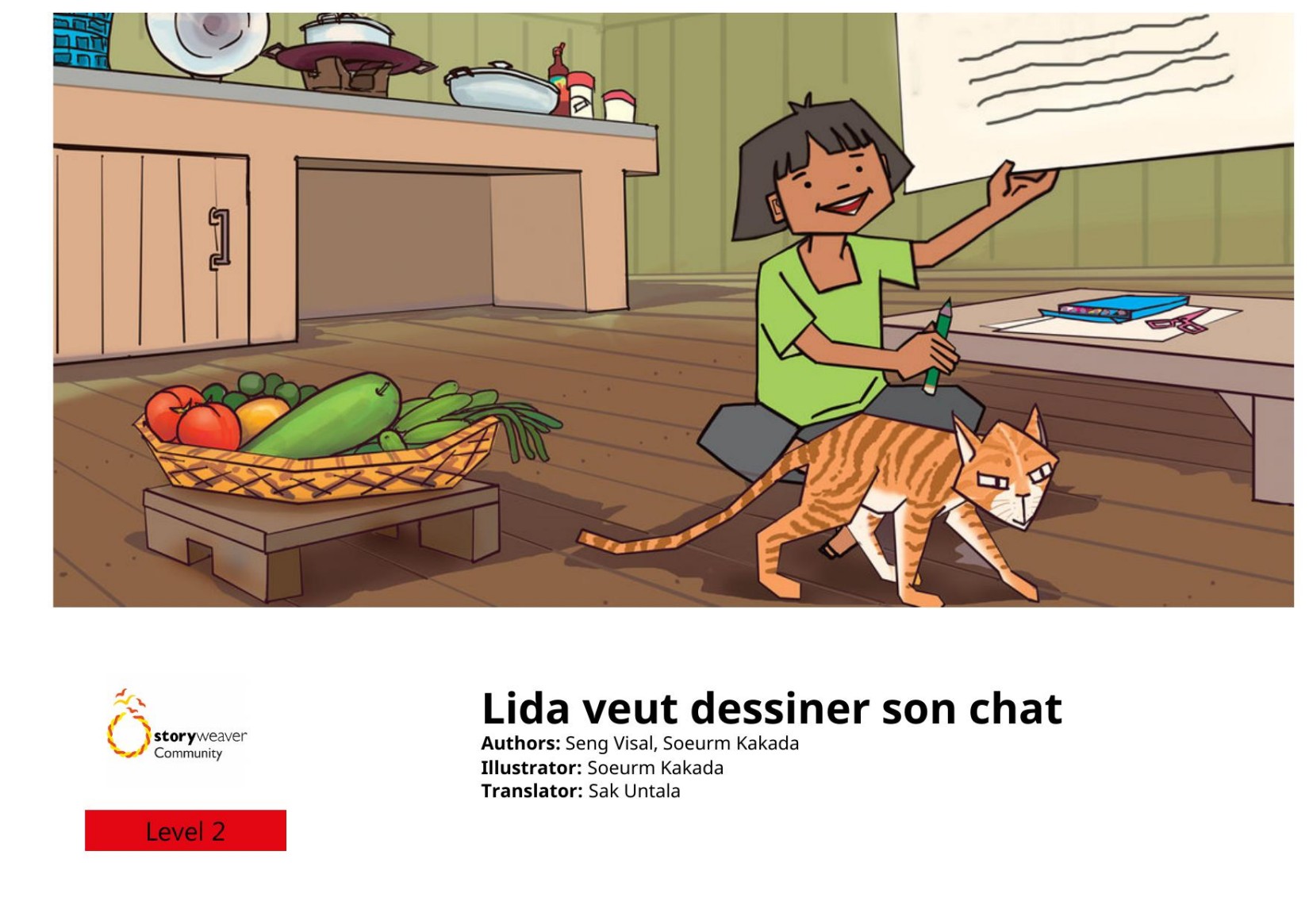 Lida veut dessiner son chat